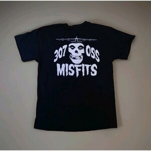 307 OSS Misfits Skull T Shirt Military Air Force Squadron Graphic Black Gildan L